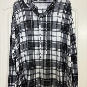 Lane Bryant Women’s Plus Cowl Neck Plaid Top 14/16